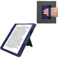 Kwmobile e-reader hoesje geschikt voor Amazon Kindle Scribe (2022/2024) hoes - E reader flip case van kunstleer - Ereader cover met stand - In donkerblauw