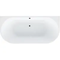 Xenz Milan 170x75 half-vrijstaand bad, wit mat zonder afvoer