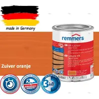 Remmers HK Lazuur 3-in-1 [plus] Zuiver oranje - Premium Houtbeits voor Buiten | Transparant, Sneldrogend, Oplosmiddelarm | 0,75Liter