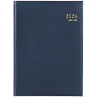 Brepols bureau agenda 2026 - EURO [0.224] - LIMA - Bureau agenda - 1 dag op 1 pagina - Dagoverzicht - Blauw - 14.8 x 21 cm