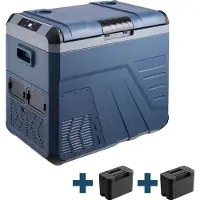 Evolar Elektrische Compressor Koelbox - 45L - Inclusief 2 Accu's - 12V en 230 volt - Coolbox - Donker Blauw