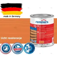 Remmers HK Lazuur 3-in-1 [plus] Licht roodoranje - Premium Houtbeits voor Buiten | Transparant, Sneldrogend, Oplosmiddelarm | 0,75Liter