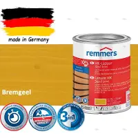 Remmers HK Lazuur 3-in-1 [plus] Bremgeel - Premium Houtbeits voor Buiten | Transparant, Sneldrogend, Oplosmiddelarm | 0,75Liter