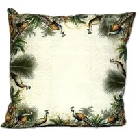 Madison sierkussen 45x45 cm Peacock flower green