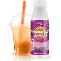 The Inspire Food Company Inspire Food Company – Fruitsiroop Bubble Tea – Passievrucht – 100% natuurlijk, geen kunstmatige kleurstoffen toegevoegd – 300 ML