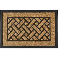 Home Deco Factory Deurmat Madrid - rechthoek - 40 x 60 cm - borstelmat - kokosvezel en rubber