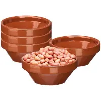 La Dehesa Soepkommen / serveer schaaltje - 6x - terracotta - D15 x 6 cm - aardewerk - Spaanse sfeer - 600 ml