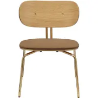 UMAGE Curious Lounge Stoel Sugar Brown | Brass