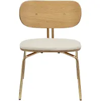 UMAGE Curious Lounge Stoel Teddy White | Brass