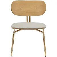 UMAGE Curious Lounge Stoel White Sands | Brass