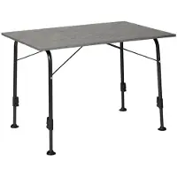 Dukdalf Majestic 2 Elegant - Campingtafel - Sevelit blad 100x68 cm - Zwart stalen onderstel - Traploos verstelbare poten - Quickgrip-systeem