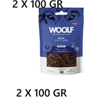 Woolf ** 2 X ** - hondensnack - semi-moist - Duck soft cubes - 100% fresh meat - monoproteine - ook voor pups - glutenvrij - All nature
