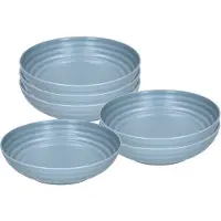 PlasticForte Soepkommen - 6x - D22 x H5.5 cm - blauw - kunststof - onbreekbaar - servies