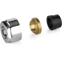 Plieger Koppelingen koper valvola 3/4" 15 mm chroom