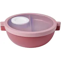 Mepal Vita bento lunchbowl - 5 vakken waarvan 3 uitneembare bakjes - Bento box - Salade lunchbox - Vivid mauve