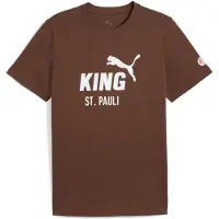 Puma Functioneel shirt 'FC St. Pauli King' donkerbruin / wit