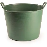 PlasticForte Flexibele kuip of emmer - groen - 42 liter - stevig kunststof - 45 x 38 cm - Afvalbak - Wasmand - Opbergmand
