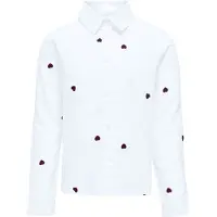 ONLY GIRLS Blouse 'Koglina Grace' bourgogne / wit