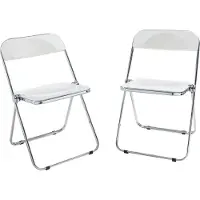 En.casa Klapstoel set van 2 Pornainen 74x46x47 cm wit []