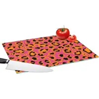 KitchenYeah Glazen Snijplank - 39x28 - Design - Vacht - Luipaardprint - Snijplanken Glas