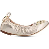 Jan Jansen Ballerina's Dames Goud Leer Size 38