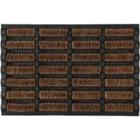 Home Deco Factory Deurmat Sevilla - rechthoek - 40 x 60 cm - borstelmat - kokosvezel en rubber