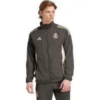 Adidas Real Madrid Presentatie Trainingsjack 2025-2026 Grijs Lichtgroen