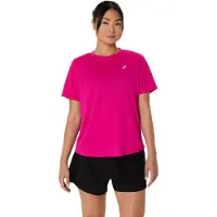 Asics Dames Core SS roze T-shirt (L), Casual, Sportief, Korte mouwen, Gerecycled polyester 2012D170