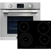 Kaiser EH 6339 XXL Inbouwoven 86L, met pyrolyse & AirFry, touch display + KCT 6703 F - Hi Light - glaskeramische kookplaat - 60 cm