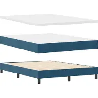 vidaXL Boxspring bed met hoofdeinde Donkerblauw 190 x 140 cm Fluweel