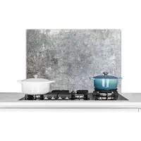 KitchenYeah Spatscherm keuken 80x55 cm - Kookplaat achterwand Structuren - Beton print - Antiek - Muurbeschermer - Spatwand fornuis - Hoogwaardig aluminium