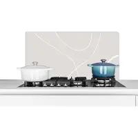 KitchenYeah Spatscherm keuken - Line art - Abstract - Minimalisme - Pastel - Keuken - Spatwand - 90x45 cm - Keuken achterwand