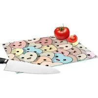 KitchenYeah Glazen Snijplank - 28x20 - Hart - Patroon - Baby - Snijplanken Glas