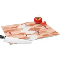 KitchenYeah Glazen Snijplank - 39x28 - Tuin - Japan - Patroon - Azië - Snijplanken Glas