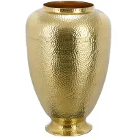 Mica Decorations Vaas Randy - 32x32x46 cm - Aluminium - Goud