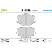 Valeo 610519 Remblokken