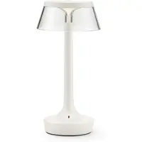 Flos Design tafellamp Bon jour unplugged, dimbaar, wit / opaal, Hal, Kunststof, Design, tafellamp