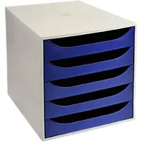 Viking Ladekastje PS (Polystyreen) Blauw, grijs 5 Lades 28,4 x 34,8 x 29 cm