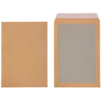 Viking B4 Kleefstrip Enveloppen met kartonnen Bruin rug 250 (B) x 353 (H) mm Zonder Venster 130 g/m² Recycled 100 Stuks