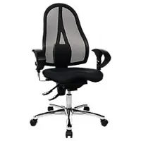 Topstar Sitness 15 Ergonomische stoel Permanent Contact Mesh In hoogte verstelbare armleuning In hoogte verstelbare zitting Zwart 110 kg