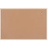 Viking Kurk Prikbord Wandmontage 90 (B) x 1,4 (D) x 60 (H) cm Hout Bruin