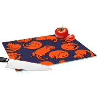 KitchenYeah Glazen Snijplank - 39x28 - Slapen - Kat - Patronen - Snijplanken Glas