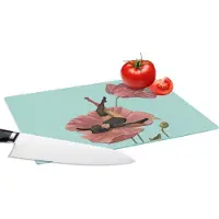 KitchenYeah Glazen Snijplank - 28x20 - Dromen - Vintage - Vrouwen - Snijplanken Glas