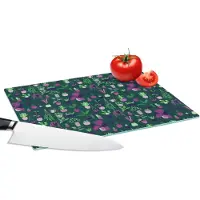 KitchenYeah Glazen Snijplank - 28x20 - Planten - Patronen - Cactus - Snijplanken Glas