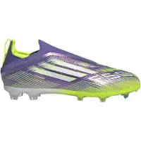 Adidas F50 Elite Laceless FG Radiant Blaze - Paars/Wit/Lucid Lemon Kids