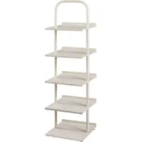 En.casa Schoenenrek Poytya met 5 planken chamapgne 119x34x32 cm []