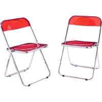 En.casa Klapstoel set van 2 Pornainen 74x46x47 cm rood []