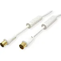 Goobay antennekabel 5,0 m, wit, met ferrieten (80 dB), 2x afgeschermd