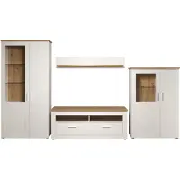 Trendteam Woonkamerwand, model Shade, Andersen, pine (dennenhout), wit, 368 x 194 x 45 cm