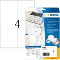 Herma Adresetiketten 4444 Klevend A4 Wit 10,5 x 14,4 cm 20 Vellen à 4 Etiketten